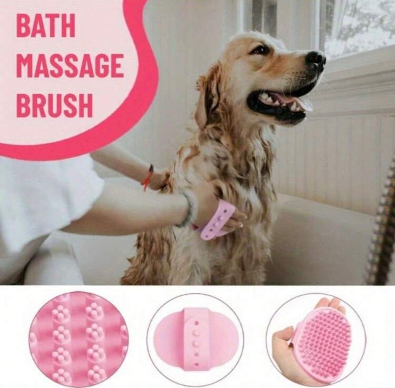 5pcs Pink Deshedding Brush For Short Hair, Slicker Brush, Flea Comb, Complete Brush Set