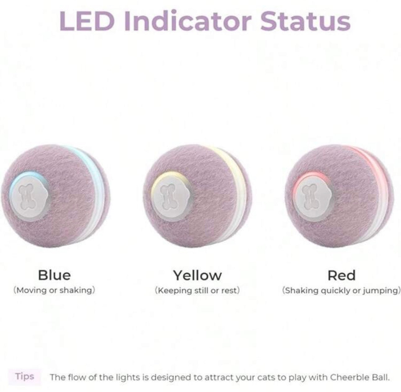 Smart Moving Bouncing Rolling Ball For Indoor Cat